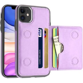 حافظة LakiBeibi لهاتف iPhone 11 مع حاملات بطاقات، طبقة مزدوجة خفيفة الوزن من الجلد النحيف لهاتف iPhone 11 حافظة محفظة قابلة للطي بقفل مغناطيسي لهاتف Apple iPhone 11 6.1 بوصة (2019)، نعناعي