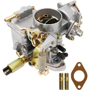 Carburetor 34 PICT-3 for VW Beetles Super Beetles 1971-1979 Dual Port 1600cc Engine 12V Air Cooled Type 1 Engines Automatic Choke Thing Karmann Ghia Squareback Transporte OEM#113129031K, 98-1289-B
