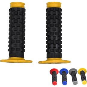 Motorcycle Grips 7/8" Dirt Bike Grips Pillow Top Anti-Slip Advanced Rubber Grips