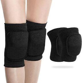 Volleyball Knee Pads, Soft Breathable Thick Sponge Youth Volleyball Knee Pads for Men Women Girls Knees Protective, Knee Pads for Volleyball Basketball Football Dance Workout Climbing etc Various Sports M (Black)