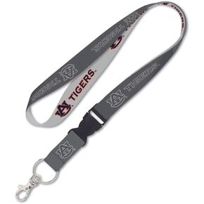 WinCraft Auburn University Tigers Lanyard with Detachable Buckle, 1" - Grey