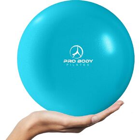 ProBody Pilates Ball Small Yoga Ball, 9 Inch Exercise Ball with Exercise Guide, Fresh Colors Mini Soft Therapy Ball Stability Ball, Excercise Workout Ball, Core Ball for Barre and Balance