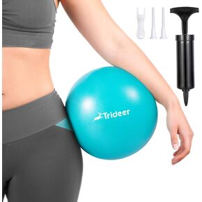 Trideer Pilates Ball 9 Inch with Pump,Core Ball, Mini Pilates Ball for Physical Therapy,Small Exercise Ball Between Knees,Small Workout Ball for Barre,Yoga,Stability,Workout,Office&Home Gym