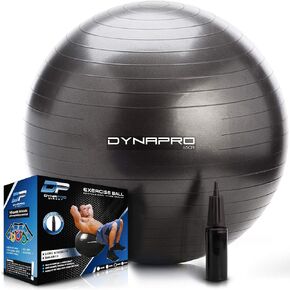 DYNAPRO Exercise Ball – Extra Thick Eco-Friendly & Anti-Burst Material Supports over 2200lbs, Stability Ball for Home, Yoga, Gym Ball, Birthing Ball, Physio Ball, Swiss Ball, Physical Therapy or Pregnancy