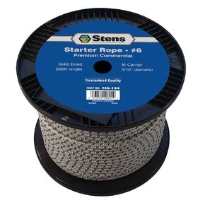 Stens 146-134 200' Starter Rope, 6 Solid Braid, ea, 1, Multi