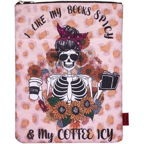 غلاف كتاب I Like My Books Spicy and My Coffee ICY مع سحاب لمحبي الكتب (I Like My Books Spicy and My Coffee ICY) من LParkin in Kuwait