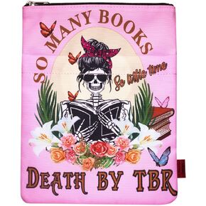 LParkin I Like My Books Spicy and My Coffee ICY Book Sleeve with Zipper for Book Lovers Cover Gift (I Like My Books Spicy and My Coffee ICY)