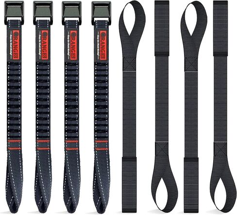 ORANGEE 4 Pack Motorcycle & Bike Luggage Straps 20" - 55" Adjustable Stretch Tie Down Strap for Motorcycle, Bike, ATV Racks in Saudi Arabia