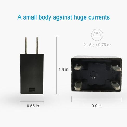 مرحلات ضاغط تكييف الهواء 12V 10A 4P (مرحل متعدد الأغراض) 12088567 - متوافق مع Buick، Cadillac، Chevrolet، GMC، Hummer More High Power 4 Terminal GM Relay - HiSport 1 Pack in Kuwait