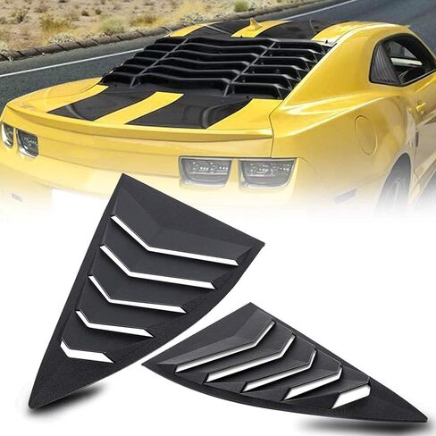 Side Window Louvers Windshield Sun Shade Cover Lambo Style Matte Black Compatible with Chevrolet Chevy Camaro 2010 2011 2012 2013 2014 2015 Left Right 2PCS in Saudi Arabia