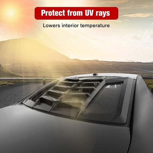LitMiRaCle Window Louvers for Dodge Charger 2011-2022, Lambo Style Rear+Side Windshield Sun Shade Cover for SXT GT R/T Scat Pack SRT Hellcat Widebody Redeye Daytona All Weather ABS (Bright Black) in Kuwait
