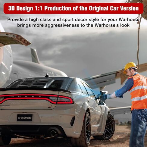 LitMiRaCle Window Louvers for Dodge Charger 2011-2022, Lambo Style Rear+Side Windshield Sun Shade Cover for SXT GT R/T Scat Pack SRT Hellcat Widebody Redeye Daytona All Weather ABS (Bright Black) in Kuwait