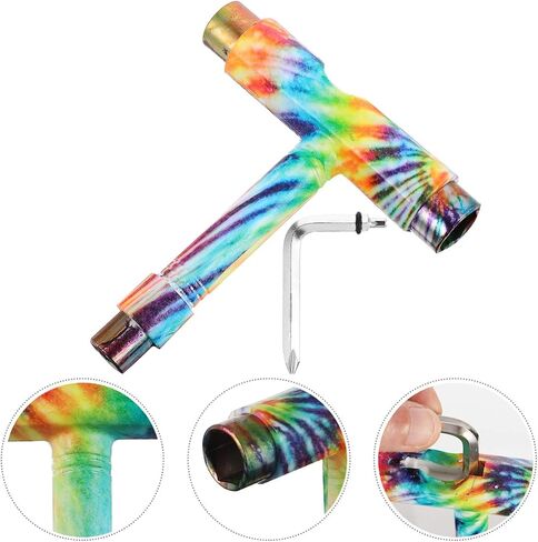 BESPORTBLE Skate Tools USA Flag Pattern Portable Skateboard T Tool Kit Accessory with L Type Cross Screwdriver for Roller Skates Skateboard Longboard in Saudi Arabia