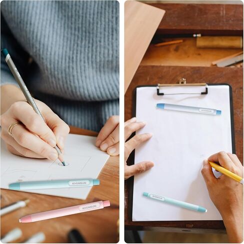 6 قطع محايات قابلة للسحب، ممحاة مطاطية بتصميم سحب وسحب، ممحاة على شكل قلم مع 12 قطعة عبوات قابلة للاستبدال للطلاب والأطفال واللوازم المدرسية المنزلية والمكتبية ورسم الكتابة والرسم in Kuwait