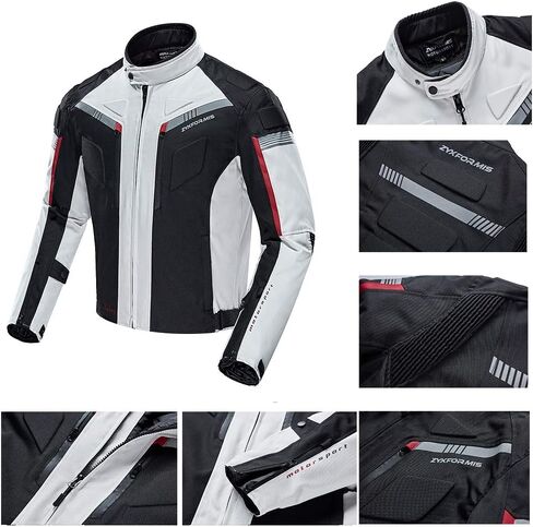 Motorcycle Jacket Motorbike Biker Waterproof Jackets Windproof Full Body Protective Gear Armoured Summer Winter for Men in Kuwait