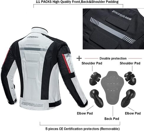 Motorcycle Jacket Motorbike Biker Waterproof Jackets Windproof Full Body Protective Gear Armoured Summer Winter for Men in Kuwait