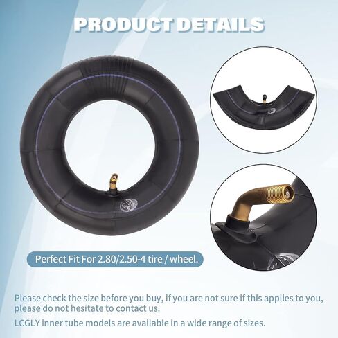 2.80/2.50-4 Heavy Duty Tire Inner Tube Compatible with Scooter mini bike,motorbikes,Wheelbarrows, Mowers, Hand Trucks ，Wagonsand and ractor, Garden Carts,Golf Cart, Mowers and More（1 PCS） in Saudi Arabia