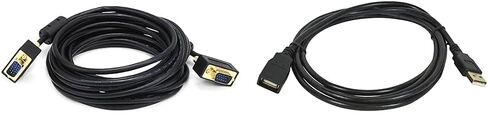 كابل شاشة Monoprice 1.5 قدم فائق النحافة SVGA Super VGA 30/32AWG M/M مع فريت (موصل مطلي بالذهب) in Kuwait
