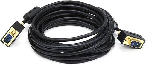كابل شاشة Monoprice 1.5 قدم فائق النحافة SVGA Super VGA 30/32AWG M/M مع فريت (موصل مطلي بالذهب) in Kuwait