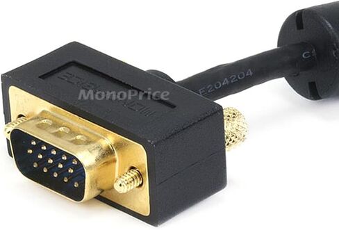 كابل شاشة Monoprice 1.5 قدم فائق النحافة SVGA Super VGA 30/32AWG M/M مع فريت (موصل مطلي بالذهب) in Kuwait