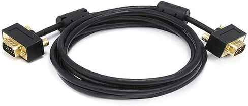 كابل شاشة Monoprice 1.5 قدم فائق النحافة SVGA Super VGA 30/32AWG M/M مع فريت (موصل مطلي بالذهب) in Kuwait