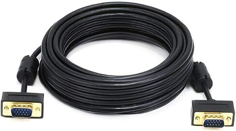 كابل شاشة Monoprice 1.5 قدم فائق النحافة SVGA Super VGA 30/32AWG M/M مع فريت (موصل مطلي بالذهب) in Kuwait