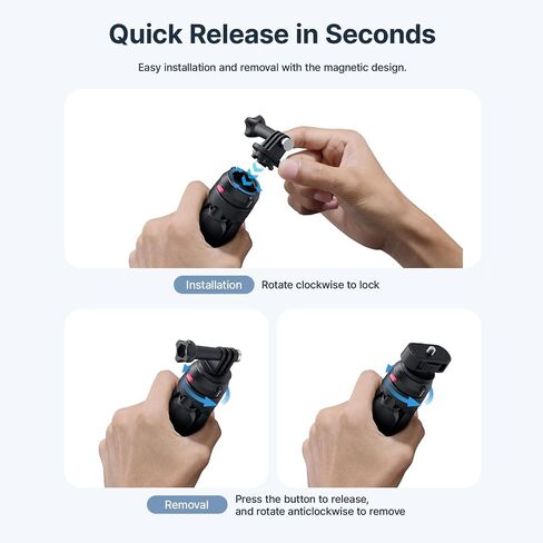 ULANZI JJ01 حامل ثلاثي مرن سريع الفك، لكاميرا Gopro DJI insta360 GO Quick II Action، دوران بانورامي 360 درجة، أرجل قابلة للانحناء، عصا سيلفي خفيفة الوزن ومحمولة، ملحقات كاميرا مدمجة in Saudi Arabia