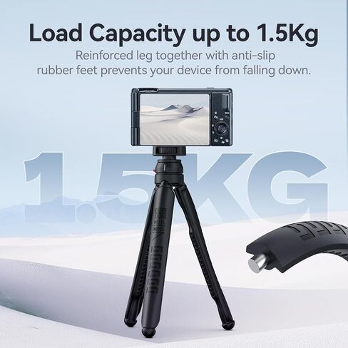 ULANZI JJ01 حامل ثلاثي مرن سريع الفك، لكاميرا Gopro DJI insta360 GO Quick II Action، دوران بانورامي 360 درجة، أرجل قابلة للانحناء، عصا سيلفي خفيفة الوزن ومحمولة، ملحقات كاميرا مدمجة in Saudi Arabia