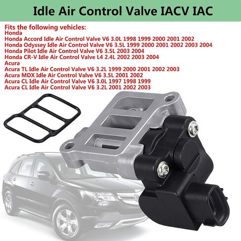 16022-P8A-A01 صمام التحكم في الهواء الخامل IACV IAC مع حشية، متوافق مع Honda Accord Odyssey Pilot CR-V Acura CL TL MDX V6 3.0L 3.2L 3.5L يستبدل 16022-P8A-A02,16022-P8A-A03 in Saudi Arabia
