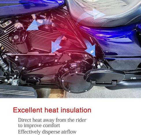 Mid Frame Air Deflector Harley Davidson Heat Shield Deflector Compatible for Harley Touring Electra Glide/Street Glide/Road Glide/Tri Glide/Road King 2009-2023 in Saudi Arabia