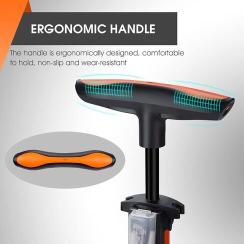 مضخة هواء للدراجة 160 رطل لكل بوصة مربعة، مضخات إطارات الدراجة المحمولة مع صمام شريدر وبريستا، مضخة هواء صغيرة للدراجة الأرضية مع إبر كروية وفوهة بالونات، منفاخ لكرة السلة in Kuwait