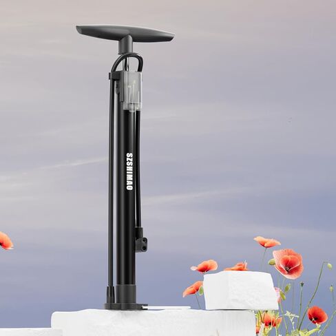 SZSHIMAO Bicycle Pump, Bike Floor Pump, Ball Pump, 160 PSI High Pressure Gauge Air Pump with Presta and Schrader Valve for All Bikes and Sports Balls in Saudi Arabia