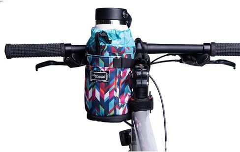 Po Campo Bags Bike Accessories – Willis Stem Bag – Bicycle Stem Pouch for Bike Handlebar Bag – Drawstring Feed Bag for Cycling and Bikepacking (Chevron) in Saudi Arabia