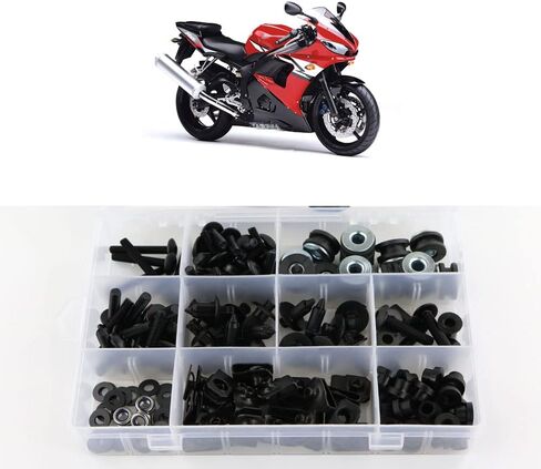 Xitomer Full Sets Fairing Bolts Kits, Fit for YZF-R6 2003 2004 2005 YZF-R6S 2006 2007 2008 2009, Mounting Kits Washers/Nuts/Fastenings/Clips/Grommets (Matte Black) in Saudi Arabia