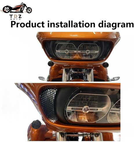 TDZ 𝟐𝟎𝟏𝟓-𝟐𝟎𝟐𝟑 شاشة تهوية جانبية شبكية مناسبة لـ Road Glide Custom FLTRX Special FLTRXS Glide Ultra FLTRU FLTRUSE، أسود in Kuwait