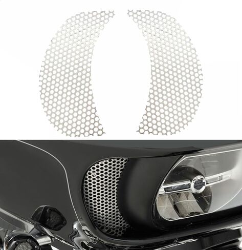 TDZ 𝟐𝟎𝟏𝟓-𝟐𝟎𝟐𝟑 Fairing Mesh Grill Side Vent Screen Fits for Road Glide Custom FLTRX Special FLTRXS Glide Ultra FLTRU FLTRUSE ，Black in Kuwait