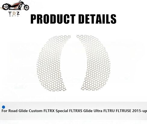 TDZ 𝟐𝟎𝟏𝟓-𝟐𝟎𝟐𝟑 Fairing Mesh Grill Side Vent Screen Fits for Road Glide Custom FLTRX Special FLTRXS Glide Ultra FLTRU FLTRUSE ，Black in Kuwait