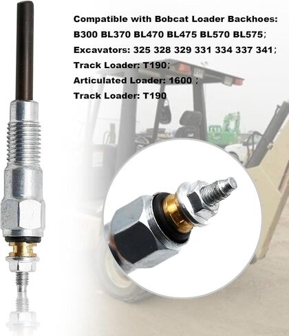 Glow Plug Replacement for Kubota V2203 & Bobcat Skid Steer Loader 753 763 773, Replace 6655233 19077-65510 6655233 19077-65511 19077-65512 19077-65513 in Saudi Arabia