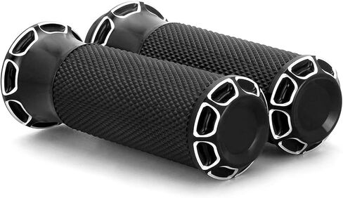 مقابض مقود الدراجة النارية مقاس 1 بوصة مقبض أسود للشارع Glide Flhx لدراجة Harley Davidson Touring Glides مقابض الخانق الإلكترونية 2008-2023 CNC Edge Cut (Black908) in Kuwait