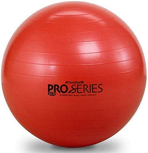 THERABAND Exercise Ball, Professional Series Stability Ball with 65 cm Diameter for Athletes 5'7" to 6'1" Tall, Slow Deflate Fitness Ball for Improved Posture, Balance, Yoga, Pilates, Core, Green in Saudi Arabia