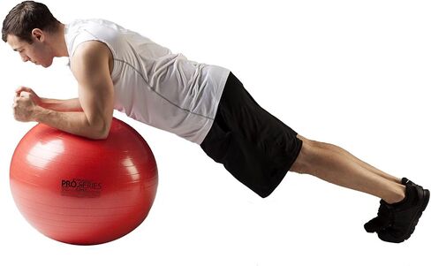 THERABAND Exercise Ball, Professional Series Stability Ball with 65 cm Diameter for Athletes 5'7" to 6'1" Tall, Slow Deflate Fitness Ball for Improved Posture, Balance, Yoga, Pilates, Core, Green in Saudi Arabia