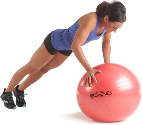 THERABAND Exercise Ball, Professional Series Stability Ball with 65 cm Diameter for Athletes 5'7" to 6'1" Tall, Slow Deflate Fitness Ball for Improved Posture, Balance, Yoga, Pilates, Core, Green in Saudi Arabia