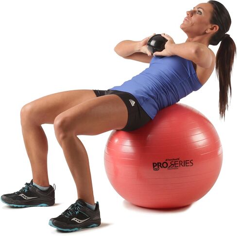 THERABAND Exercise Ball, Professional Series Stability Ball with 65 cm Diameter for Athletes 5'7" to 6'1" Tall, Slow Deflate Fitness Ball for Improved Posture, Balance, Yoga, Pilates, Core, Green in Saudi Arabia