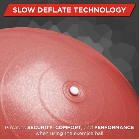 THERABAND Exercise Ball, Professional Series Stability Ball with 65 cm Diameter for Athletes 5'7" to 6'1" Tall, Slow Deflate Fitness Ball for Improved Posture, Balance, Yoga, Pilates, Core, Green in Saudi Arabia