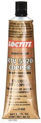 Loctite RTV 5920 Copper High Performance for Automotive: Sensor-Safe, Non-Corrosive, for Performance Engines, Oil Resistance, High-Temperature | Copper, 80 ml Tube (PN: 37466-491984) in Saudi Arabia