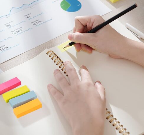 4000 Sheets Index Tabs - 0.6 x 2in Page Markers, Small Self-Stick Note Pads, Bright Colors Page Flags Sticky Index Tabs, 40 Pack Sticky Notes for Office, Home & School (8 Colours) in Kuwait