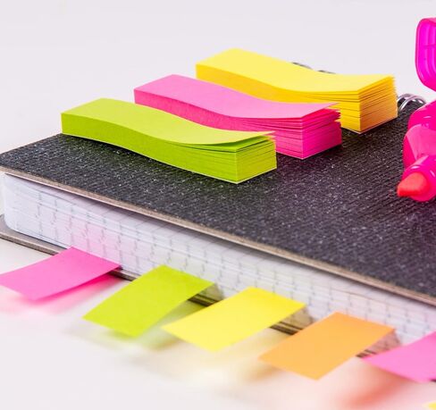 4000 Sheets Index Tabs - 0.6 x 2in Page Markers, Small Self-Stick Note Pads, Bright Colors Page Flags Sticky Index Tabs, 40 Pack Sticky Notes for Office, Home & School (8 Colours) in Kuwait