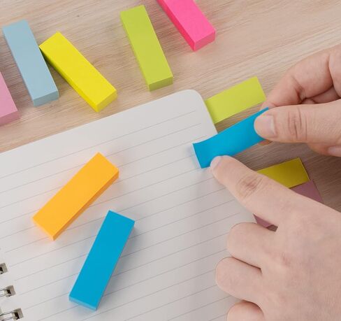 4000 Sheets Index Tabs - 0.6 x 2in Page Markers, Small Self-Stick Note Pads, Bright Colors Page Flags Sticky Index Tabs, 40 Pack Sticky Notes for Office, Home & School (8 Colours) in Kuwait