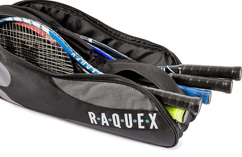 حقيبة التنس - 6 حقيبة مضارب لمضارب التنس وكرة الريشة والاسكواش. الأزرق والأسود أو الوردي. تحمل ما يصل إلى 6 مضارب + إكسسوارات + أحذية in Kuwait