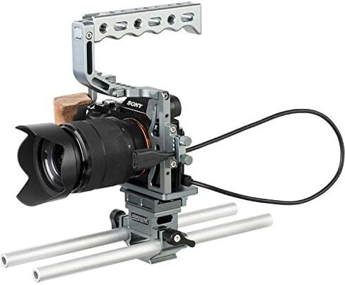 Sevenoak SK-A9C1 Pro Aluminum Camera Cage with Top Handle, Shoe Mount and 15mm Rods - Custom Fit for Sony a7, a7S, a7R, a7 II, a7R II, a7R III, & a9 Mirrorless Cameras in Kuwait